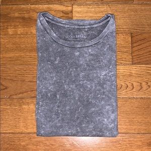 Lucky Brand Gray Distressed T-shirt